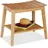 Relaxdays Badhocker mit extra Ablagefläche, Sitzhocker aus Bambus, HxBxT: 45 x 51,5 x 34 cm, Stauraum Flur & Bad, Natur