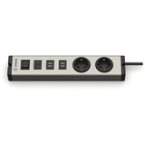 EHMANN 0601x0g02203301 Steckdosenleiste, Silber, Schwarz Schutzkontakt 1St.