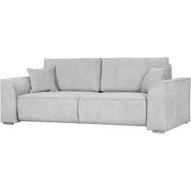 otto home 3-Sitzer OTTO HOME "BEATRICE, B: 250 cm - wahlweise mit Bettfunktion", beige (creme), B:250cm H:92cm T:107cm, 100% Polyester, Sofas, u. Bettkasten, incl. 2 Zierkissen