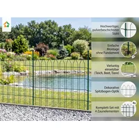 POWERTEC Garden Teichzaun 100 x 80 cm Grau/Metall