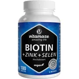 Vitamaze Biotin 10 mg hochdosiert + Zink + Selen Tabletten
