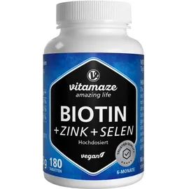 Vitamaze Biotin 10 mg hochdosiert + Zink + Selen Tabletten