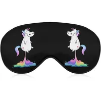 Lustige, bezaubernde Einhorn-Augenklappe, Schlafmaske für Männer, Frauen, Teenager, Kinder, Nachtschlaf, Augenschutz, Komfort, für Reisen, Yoga, Nickerchen