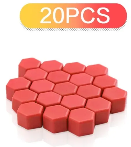 Kappen für Radbolzen, rot, 19 mm, 20 Stück