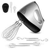NWOUIIAY Handmixer 500W Elektrischer HandmixerTurbolader 5-gang-handmixer Mit 9 Zubehörteilen Geeignet Zum Backen Kochen Von Teig Sahne Kuchen