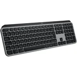 Logitech MX Keys S for Mac, kabellose Tastatur, flüssiges, präzises Tippen, Tasten programmierbar, beleuchtet, Bluetooth, USB C aufladbar für MacBook Pro/MacBook Air/iMac/iPad, QWERTZ DE - Grau