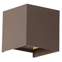 QAZQA Außenwandleuchte rostbraun inkl. LED 2-flammig IP54 - Edwin