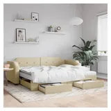 vidaXL Tagesbett 100 x 200 cm Creme