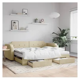 vidaXL Tagesbett 100 x 200 cm Creme