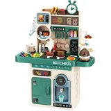 Coemo Kinderküche Tony Spielküche TÜRKIS mit viel Zubehör
