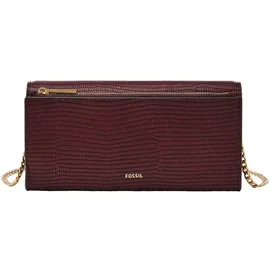Fossil Penrose Wallet Crossbody Leder Mahogany/Rot