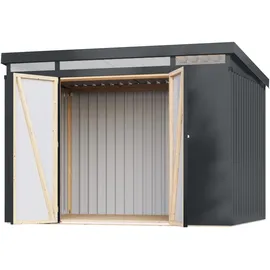 Karibu Gerätehaus Argonium 3 2,90 x 2,09 m Schwarz