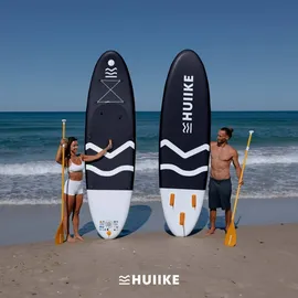 huiike Stand Up Paddling Board 305 x 84 x 15 cm schwarz