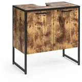 Vicco Waschbeckenunterschrank Fyrk 60 x 60 cm Braun/Schwarz