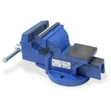 CCLIFE Schraubstock Schraubstock 100 125mm Spannweit für Werkbank Feststehend schraubstock blau