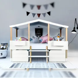 Möbilia Schublade 2er Set Lizzi 58 x 90 x 40 cm MDF weiß