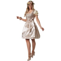 dressforfun Dirndl Frauenkostüm Mini-Dirndl Burgau Modell 1 beige XXL