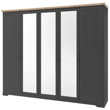 Sconto Drehtürenschrank Varese 266 x 220 x 64 cm Grau
