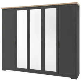 Sconto Drehtürenschrank Varese 266 x 220 x 64 cm Grau