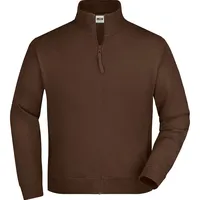 James & Nicholson Sweatjacke JN058, - 3XL - brown