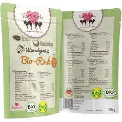 Katzenliebe 100 Gramm Katzennassfutter Sparpaket 30 x 100 Gramm Bio Rind mit Kokosflocken