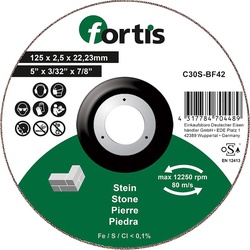 FORTIS Trennscheibe Stein 125 x 2,5mm gekr.