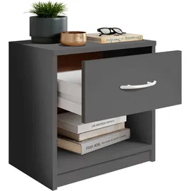 SchlafKONTOR Nachtkommode Graphit -