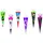 Verpackungsmittel GmbH 6x Schultüte / Zuckertüte / 35cm / rund / Tüllverschluss / 6 verschiedene Motive