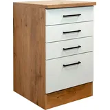 Flex-Well Unterschrank Schubkasten-Unterbau Vintea 50 x 85 x 60 cm Beige