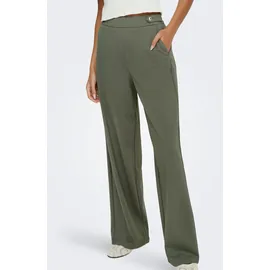 Only Stoffhose "ONLEVALY-LIKA LIFE HW WIDE PANT TLR", Damen, Gr. 34, Länge 32, smokey olive, Obermaterial: 55% Polyamid, 38% Viskose, 7% Elasthan, unifarben, Hosen Stoffhose