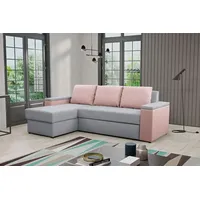 MEYA Schlafsofa mit Stauraum – Hellgrau/Rosa - Hellgrau/Rosa