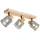 QAZQA Moderner Spot 3 Lichter Holz mit Rauchglas