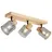 QAZQA Moderner Spot 3 Lichter Holz mit Rauchglas