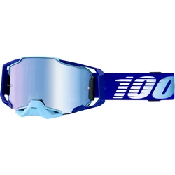 100% Armega Extra Cross BMX Brille Royal Gläser blau verspiegelt