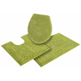 Home Affaire Badematte »Maren«, Höhe 15 mm, rutschhemmend beschichtet, fußbodenheizungsgeeignet, Bio-Baumwolle, Badteppich, Badematten auch als 3 teiliges Set, grün