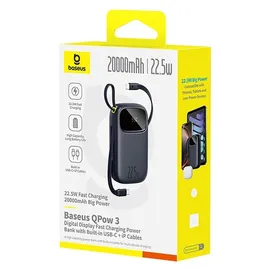 Baseus Powerbank 20000mAh 22.5W USB-C, Lightning) Schnellladegerät