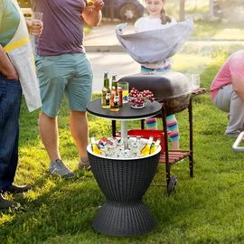 Costway Gartentisch 30L höhenverstellbar 75 kg schwarz