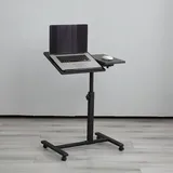 Skecten - Mobiler Betttisch Auf Rollen,laptoptisch,höhenverstellbar,couch-tisch, Bett-beistelltisch Für Krankenbett,schreibtisch Für Bett, Sofa, Outdoor(schwarz)