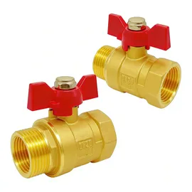 KLEHOPE drado Kugelhahn 3/4 Zoll, mit Flügelgriff, Kugelhahn, 3/4" IG/AG DN20 PN16 für Wasserleitungen/Wasserhahn
