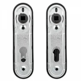 Hörmann FS Drückergarnitur D-110 Kurzschild für BB/PZ schwarz PPN (Feuerschutz-Drückergarnitur für Feuerschutztür/Mehrzwecktür H8-5 / Quadro/MZ) 545970