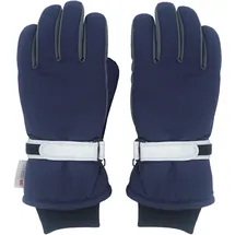 Maximo Thermohandschuhe MAXIMO, Kinder, Gr. 5, grau (navy, anthrazit), Stoff, Kunstfaser, mehrfarbig, Handschuhe, mit reflektierendem Verschluss, Fleecefutter, Strickbündchen