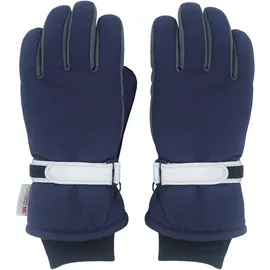 Maximo Thermohandschuhe MAXIMO, Kinder, Gr. 5, grau (navy, anthrazit), Stoff, Kunstfaser, mehrfarbig, Handschuhe, mit reflektierendem Verschluss, Fleecefutter, Strickbündchen