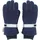 Maximo Thermohandschuhe MAXIMO, Kinder, Gr. 5, grau (navy, anthrazit), Stoff, Kunstfaser, mehrfarbig, Handschuhe, mit reflektierendem Verschluss, Fleecefutter, Strickbündchen