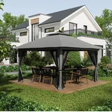 Faltpavillon 4x4 M Höhenverstellbar Mit Netzwänden Okmyhome