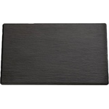 APS GN 1/3 Tablett SLATE, 32,5 x 17,6 cm, Höhe 1 cm, Melamin, schwarz, Schieferlook, mit Antirutsch-Füßchen