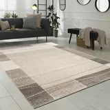 Paco Home Teppich »Sinai 054«, rechteckig, 13 mm Höhe, Kurzflor, mit Bordüre, ideal im Wohnzimmer & Schlafzimmer braun Beige Preishammer, Grösse:240x340 cm