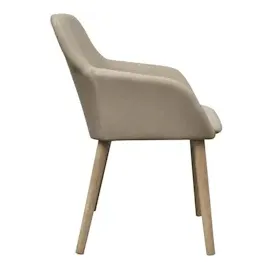 vidaXL Esszimmerstühle 4 Stk. Beige Stoff und Massivholz Eiche