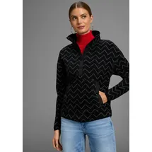 POLARINO Fleecepullover Grau/Schwarz 40/42