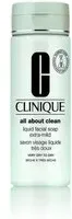 Clinique All About CleanTM Savon Visage Liquide Très Doux - Nettoyant Peaux Sèches à 200 ml