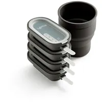 LéKué Set 4 Stück. Creamy Eisform plus Silikonbehälter, Braun